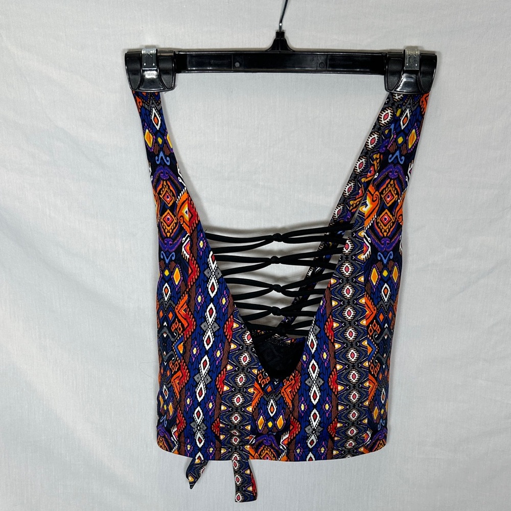 Skye Swimwear Women's Bikini Top with Geometric Pattern
